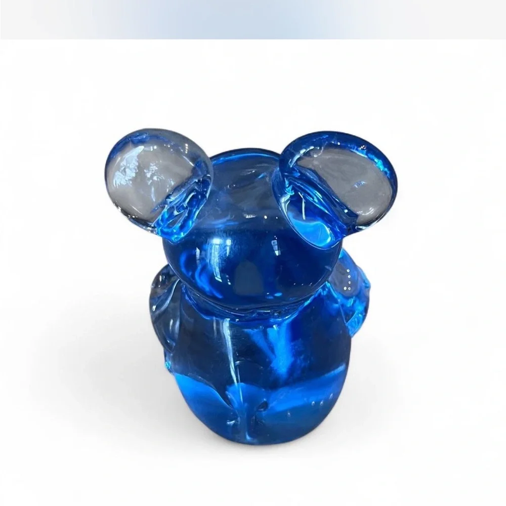 Vintage United States Commemorative blue glass bear!!!!